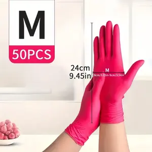 Deep Nitrile Disposable Gloves(Bagged), Lightweight, Home Cleaning, Pet Care, Dyeing, Lead-Free Alcohol-Free, Multi-Functional Kitchen Gloves