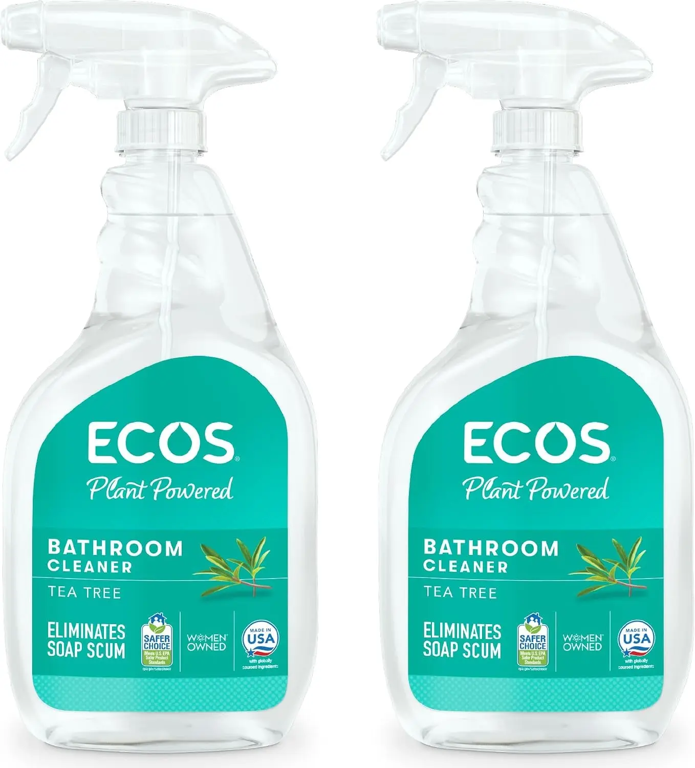 Bathroom Cleaner - Shower, Tile & Bathtub - All Purpose Cleaning Spray & Shower Cleaner - No Scrub or Rinse Needed for Soap Scum Remover- Natural Bathroom Cleaning Supplies ( Pack of 2 )