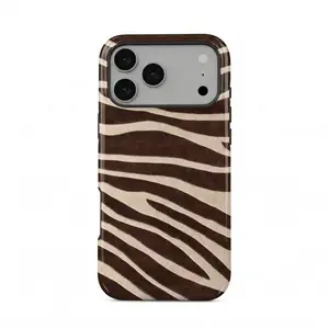 Brown Zebra Phone Case, Aesthetic Coastal Cowgirl Pattern Cover, Aesthetic Animal Stripe Cover for Iphone 17 Promax, 17 Pro, 17, 16 Promax