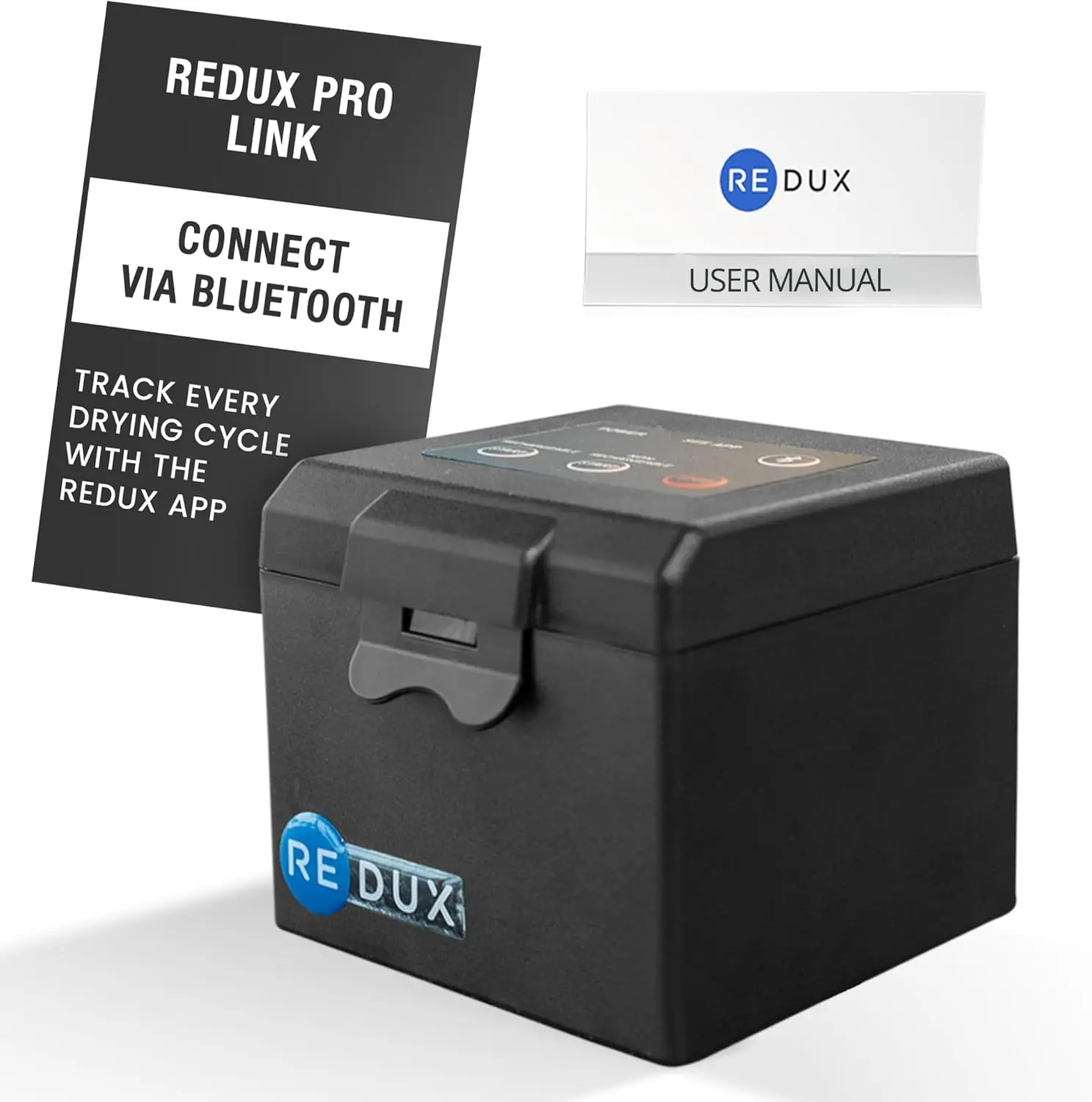 Redux Pro Link Smart Hearing Aid Case & Dehumidifier Box - App-Controlled Professional Vacuum Storage for Rechargeable Devices, Earbuds & Implants
