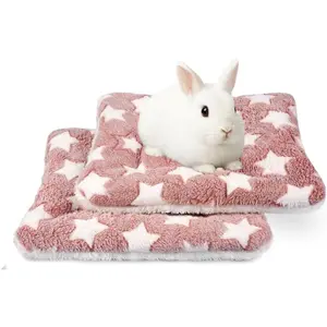 2 Pack Bunny Bed - 10 x 13 Inch  Pee Pads Bedding - Washable and Thickness Upgrade(,M)
