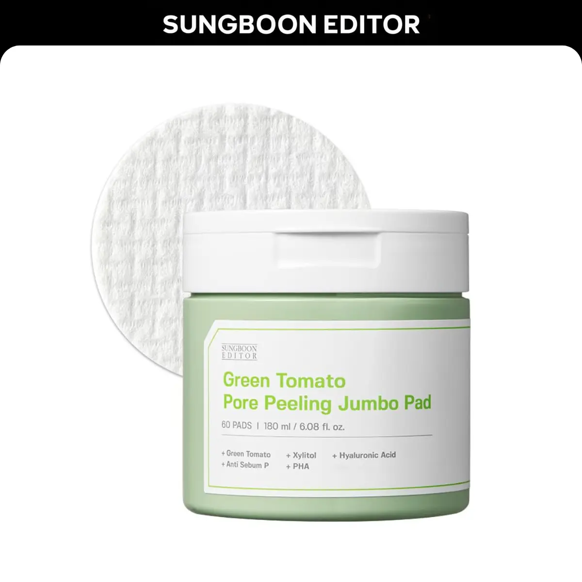 [Sungboon] Green Tomato Toner Pad | PHA Exfoliating Pads with Green Tomato & Hyaluronic Acid for Pore Care & Smooth Skin