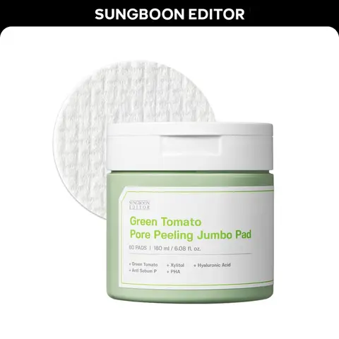 [Sungboon] Green Tomato Toner Pad | PHA Exfoliating Pads with Green Tomato & Hyaluronic Acid for Pore Care & Smooth Skin