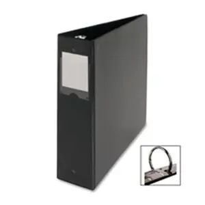 212 MAIN Round Ring Binder with Label Holder, 1 in Capacity, 11 in x 8.5 in Size, Black
