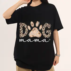 Dog Mama T-shirt, Dog Paw Shirt, Dog Mom Shirt, Leopard Dog Mama T-shirt, Dog Lover Gift, Gift for Dog Mom, Animal Lover T-shirt
