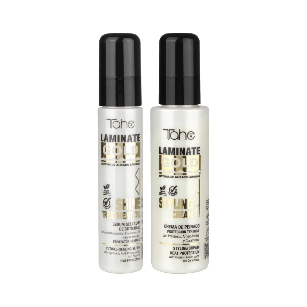 Tahe kit - Laminate Gold Shine Hair Oil Treatment 60ml + Laminate Gold Styling Cream Heat Protection 100ml