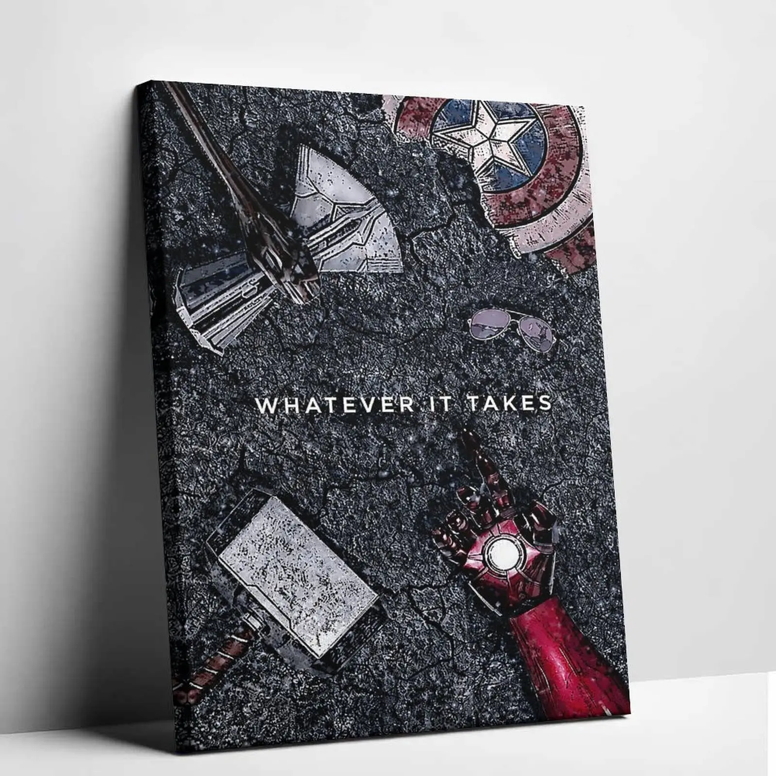 Whatever It Takes Superhero Canvas Wall Art, Comic-Style Hero Poster, Inspirational Quote Print, Modern Fantasy Home Decor for Bedroom, Living Room