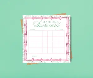 Mahjong Scorecard Notepad
