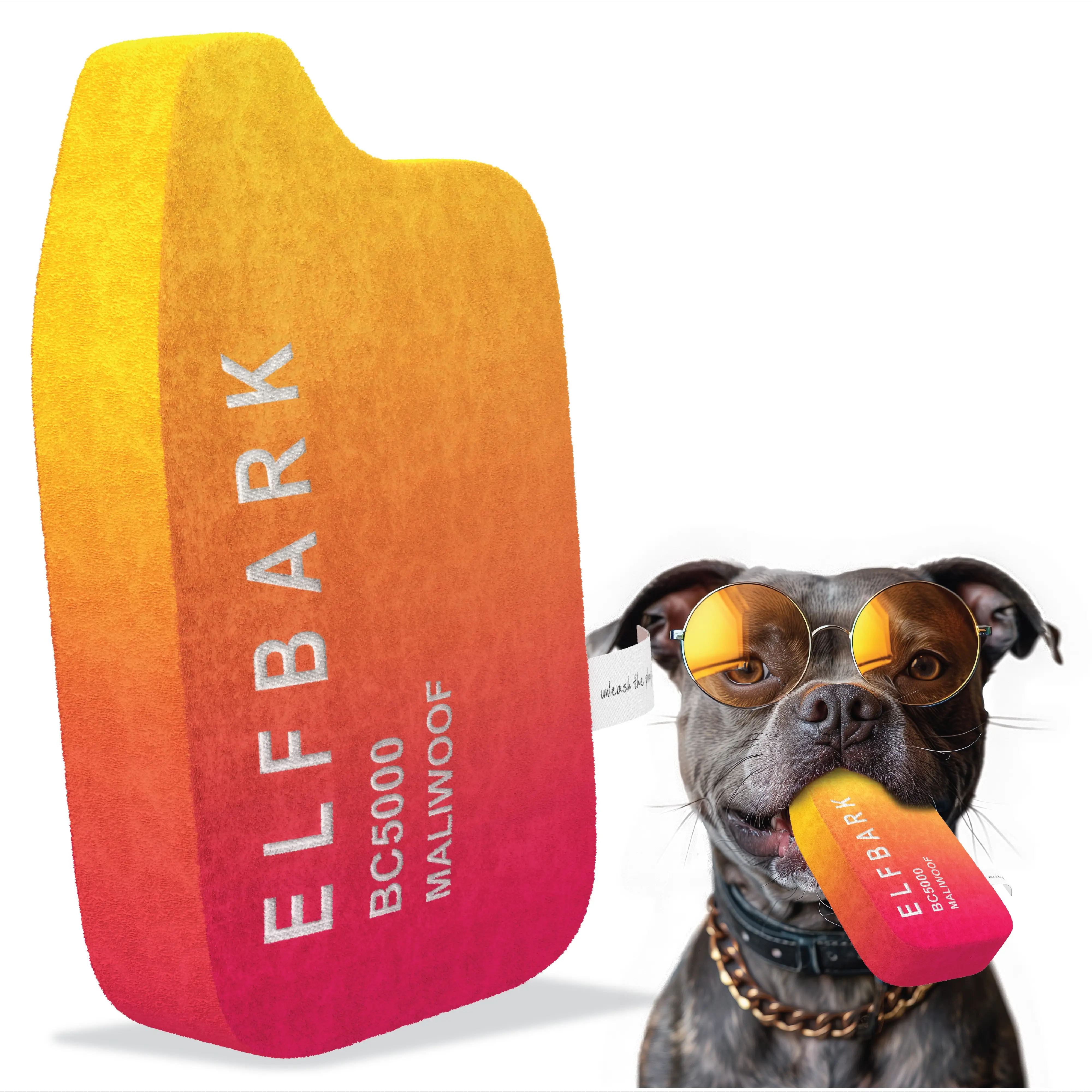 Parody Vape Dog Toy with Squeaker - Funny Puppy and Dog Toys for Small, Medium and Large Dogs