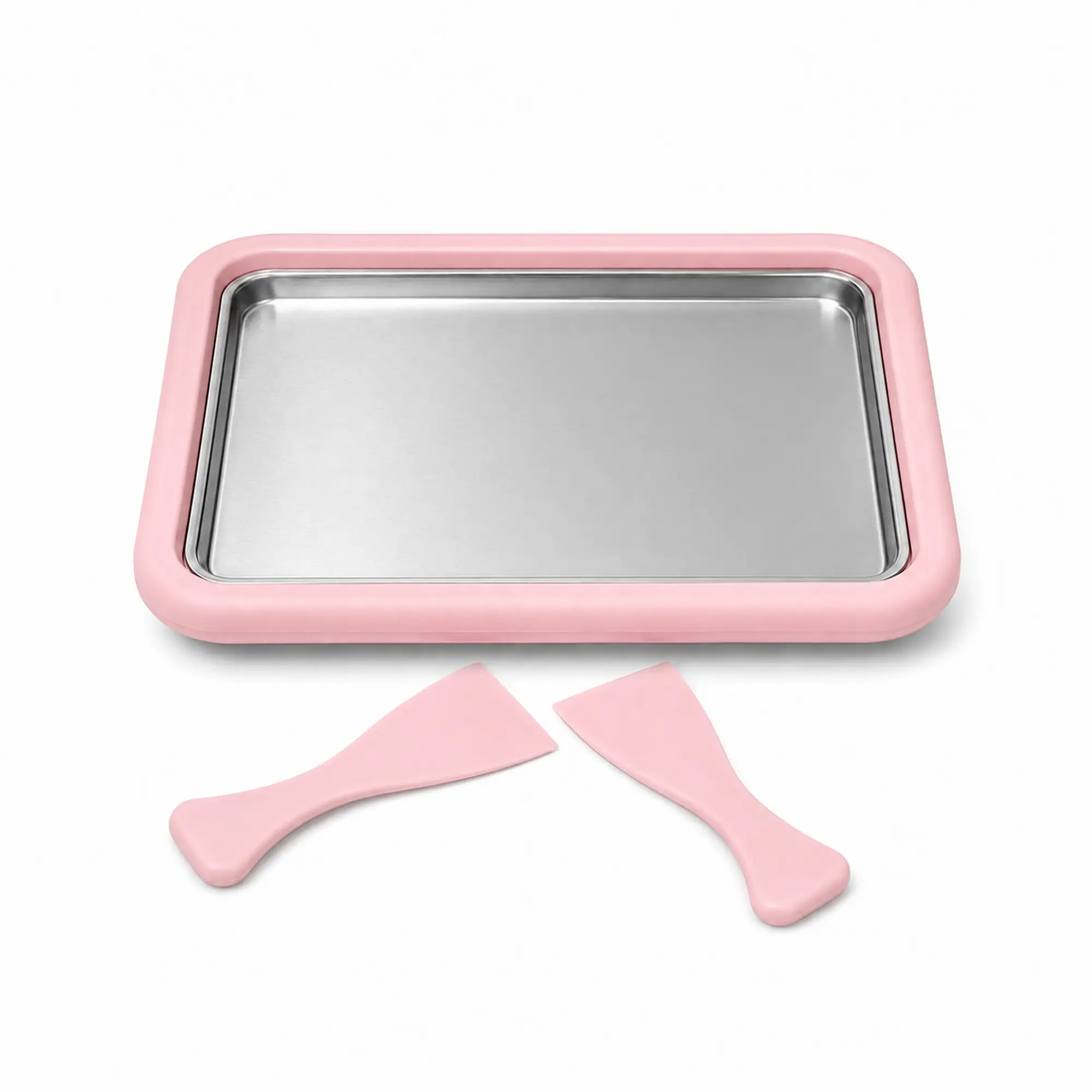 Stainless Steel Rolled Ice Cream Maker - Instant Gelato Rolling Pan for Homemade DIY Parent-Child Fun Activities