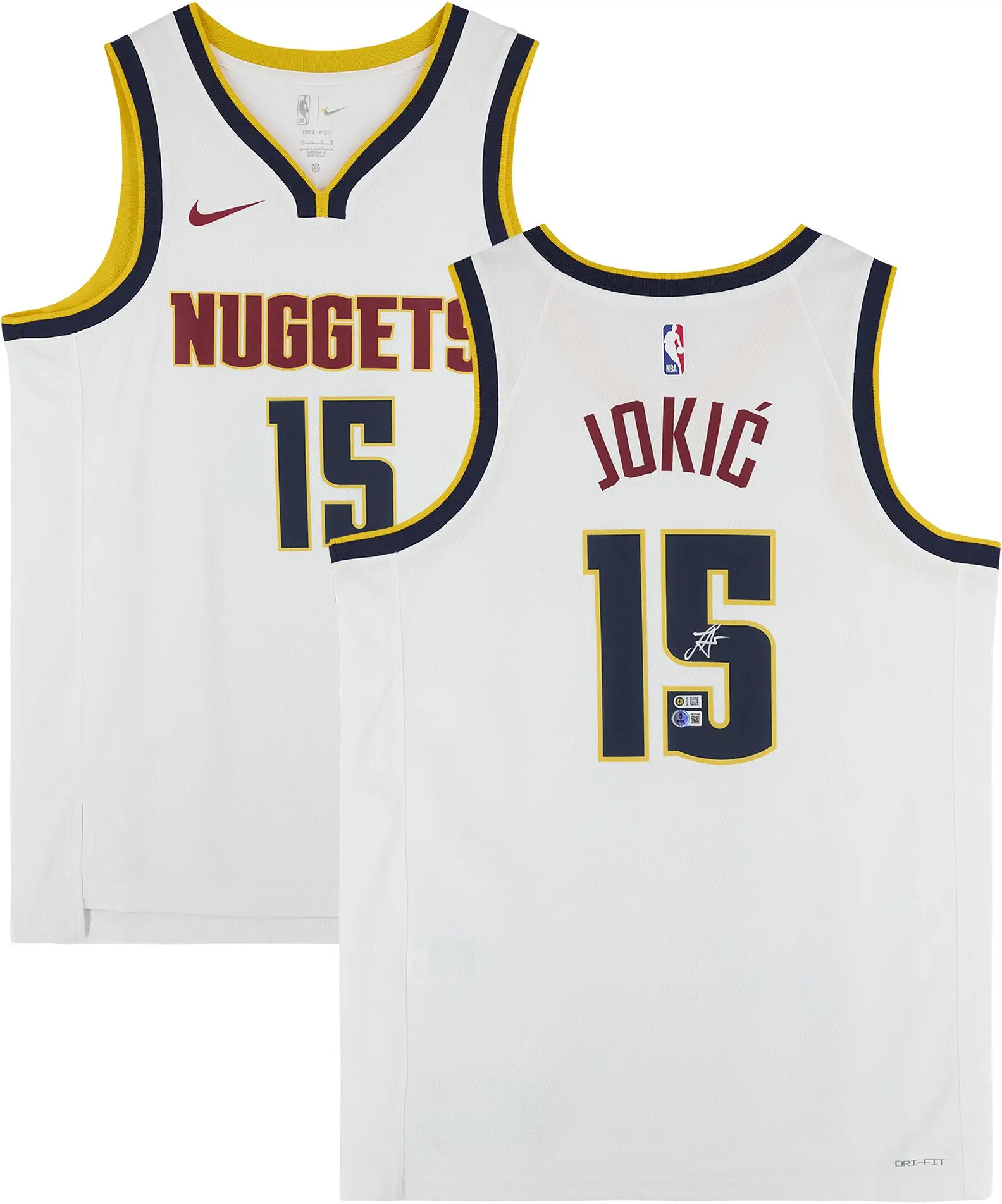Nikola Jokic Denver Nuggets Autographed White Nike Association Swingman Jersey - BAS - Fanatics Authentic Certified