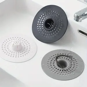 1PC Circular sink, silicone floor drain cover, drain protector, bathroom drain outlet to prevent hair blockage, bathroom sewer filter screen