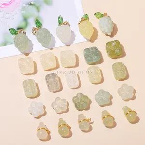 Natural  Xiuyan Jade Green Jade Charms for DIY