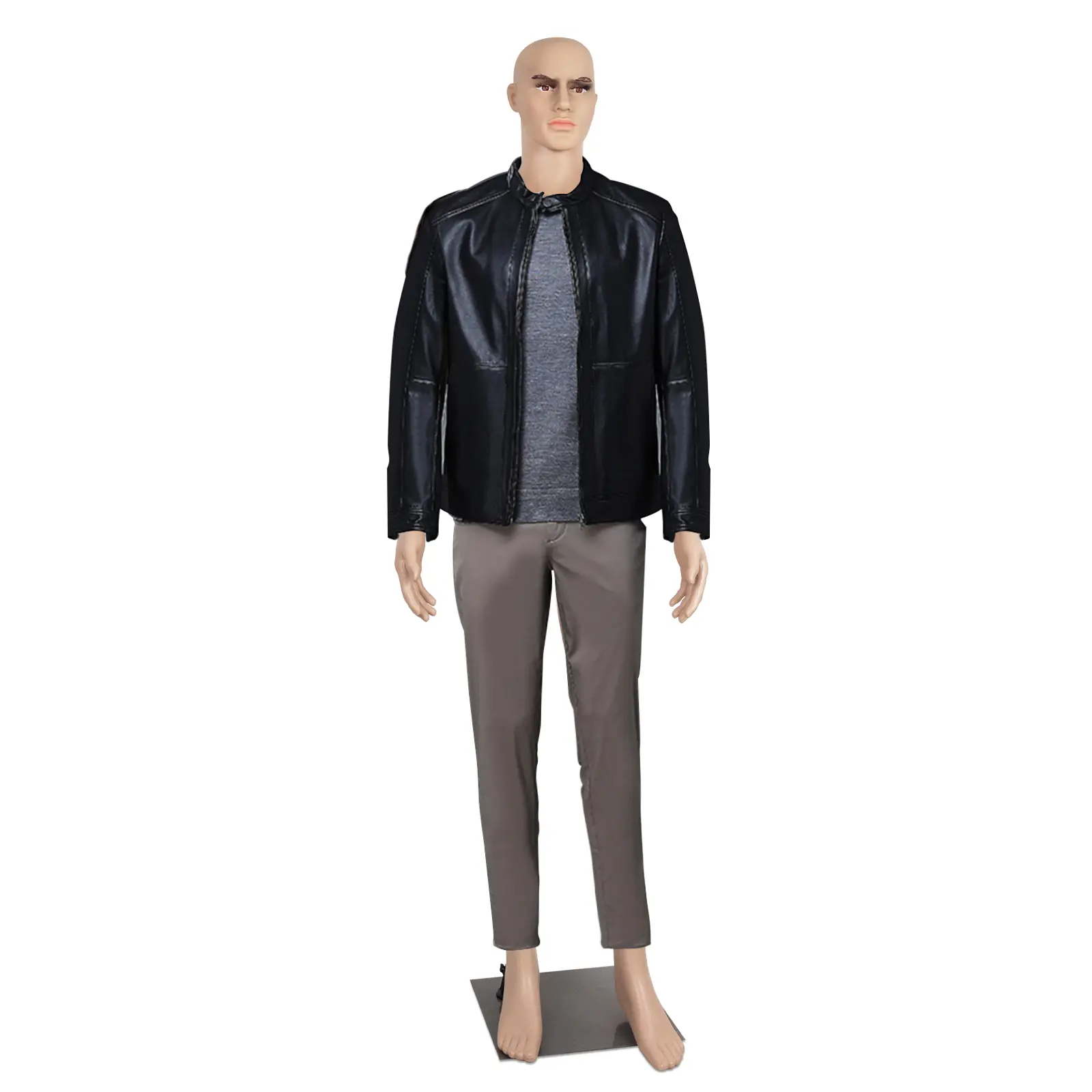 Male Mannequin Full Body Dress Form Sewing Dress Model Stand Adjustable  Realistic Detachable Manikin Body Display Head Arm Rotation Metal Base Sturdiness Easy Installation