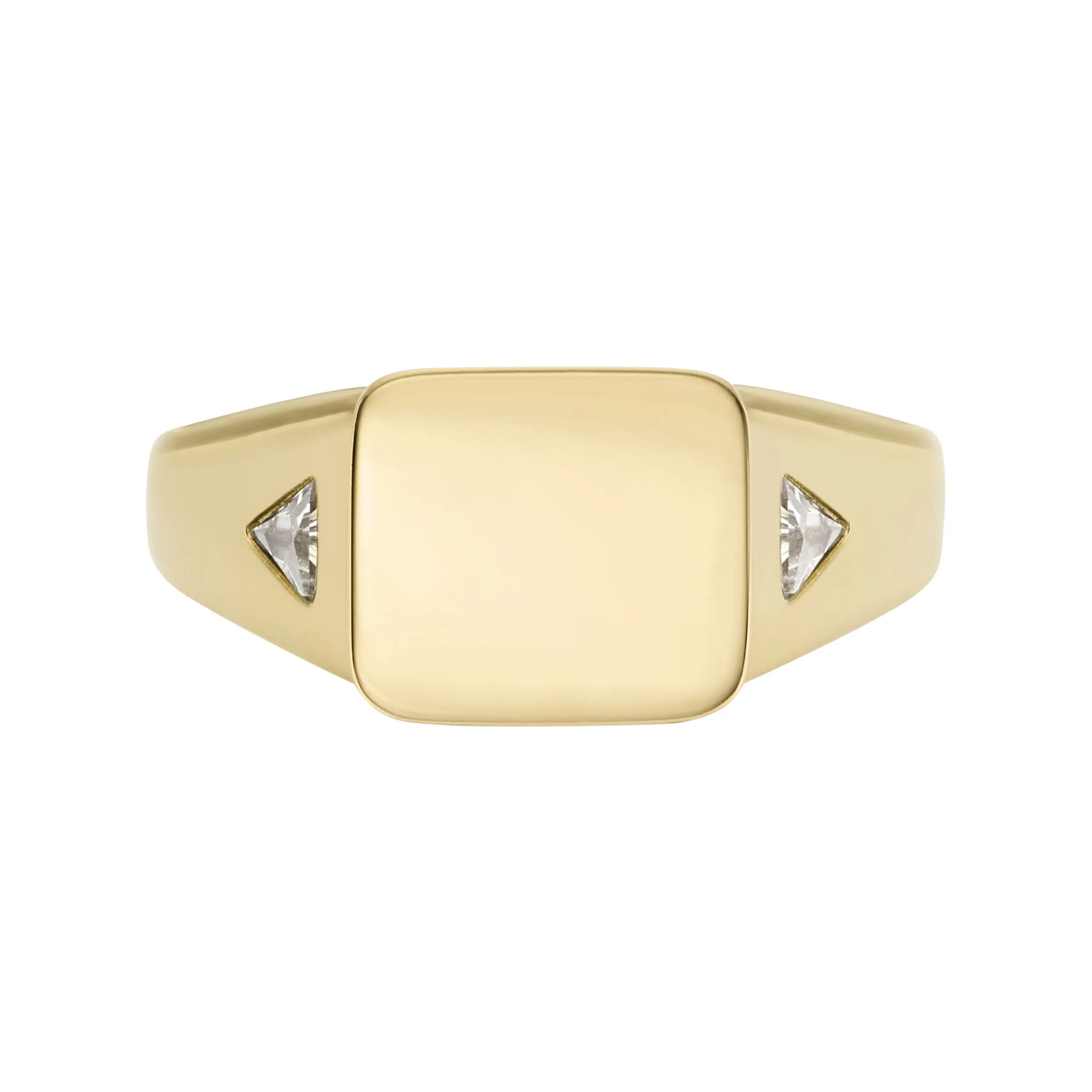 Fossil Women's Ellis Gold-Tone Stainless Steel Signet Ring