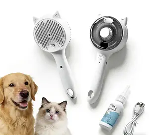 Pet Spray Grooming Brush, Anti-flying Hair Cat Brush for Removing Loose Fur