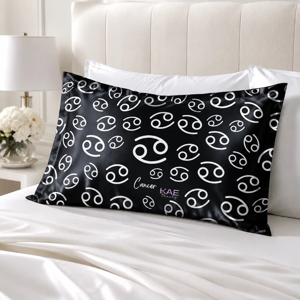 Cancer Zodiac Silk Pillowcase - Standard Size KAE Beauty