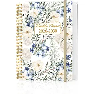 2026-2030 Monthly Planner - 60 Month PLanner Calendar from January 2026 to December 2030, 5 Year Planner 2026-2030 with Flexible Cover, Inner Pocket,  for  | School | Office, 5.8" x 8.5", Crushed Flower