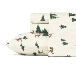 Eddie Bauer Dee r Hollow Beige Cotton Full She et Set