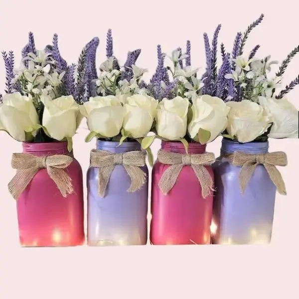 Custom 4-piece Floral Table Centerpiece Set for Weddings, Parties, & Home Decor - Elegant Handmade Floral arrangements for Events and Dining