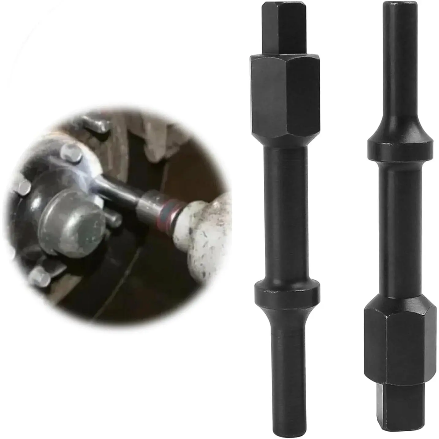 32029 Air Hammer Socket Adapter Set - 37315 3/8" & 37316 1/2" Shake 'n Break Pneumatic Bolt Breaker Kit, Easy Remove Frozen, Rusted, Seized  & Nuts, Air Hammers Bits Socket Attachment