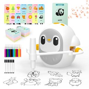 GMYGBY Drawing Robot for Kids with 200 Cards, Voice Interactive Educational Drawing Machine, Montessori Painting Learning Toys for 3 4 5 6 7 8 Year Old Boys Girls Birthday Party. A Perfect Gift Choice for Christmas and New Year. TiktokShopBlackFriday