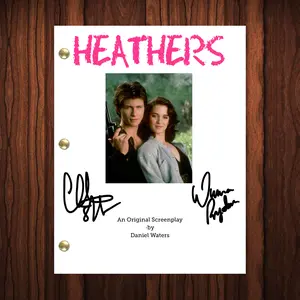Heathers Movie Script Autographed Script Full Screenplay Full Script Reprint Horror Movie Winona Ryder Christian Slater