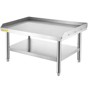 Stainless Steel Equipment Grill Stand 48 X 30 X 24 Inches Table With Adjustable Storage Undershelf, Heavy Duty Kitchen Equipment Stand For Commercial Hotels, Restaurants And Home Use, Durable Stainless Steel Construction