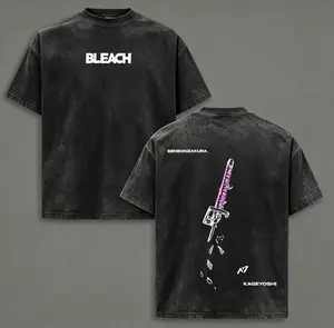 Bleach - Byakuya Streetwear Shirt, Japanese Anime T-Shirt, Unisex Anime T-Shirt Cotton, Streetwear Man Top Fabric Menswear，Anime fans, Bleach anime merchandise