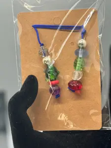 Small Handmade Beaded Bookmark – Cute Book Accessory # 2313