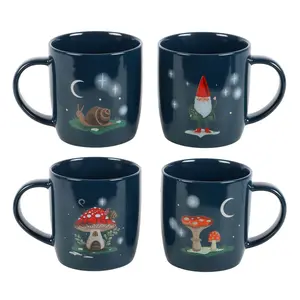 Gnome Sweet Gnome Mug Set - Includes 3 Mugs with Decorative Design and Unique Features