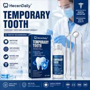Moldable Whitening False Teeth Kit - 4 Tools, Shapeable Pellets, Cosmetic Veneers for Broken/Missing Teeth, Oral Care for Cosplay, Halloween