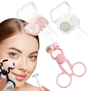 4pcs Reusable Ocular Makeup Tool Kit without Lenses,Ocular Application Tool Set with Tweezers, Portable Cosmetic Tool Organizer for Travel, Beginner Friendly Makeup Tools