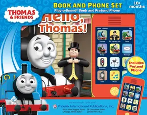 USED Book - Thomas & Friends: Hello, Thomas! Book and Phone Sound Book Set [With Toy Phone and Battery] by Pi Kids (Board book) - english