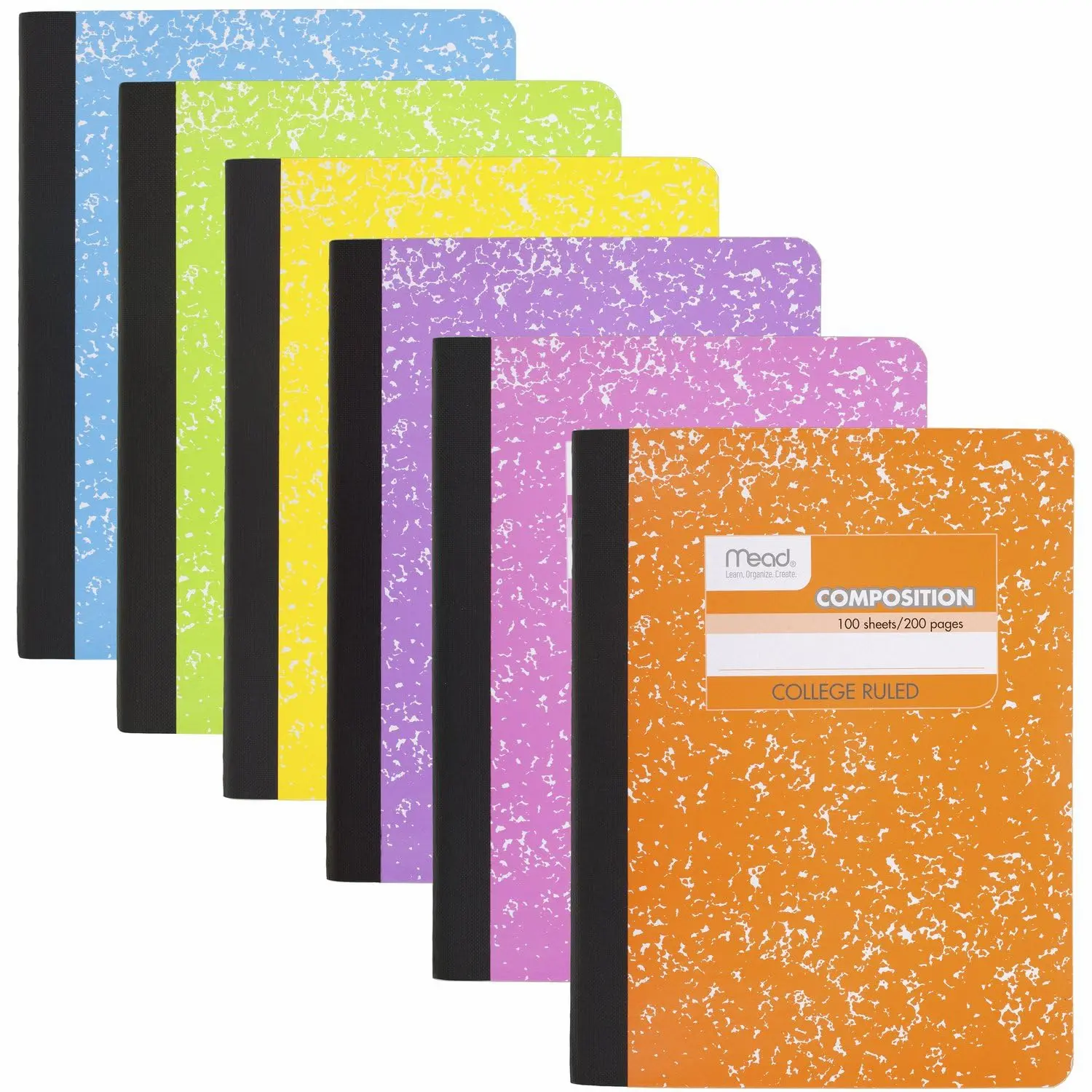 Best Selling 2024 Classic Notebooks, 6-Pack, College Ruled Paper, 7-1/2" x 9-3/4", 100 Sheets, Assorted Bright Colors