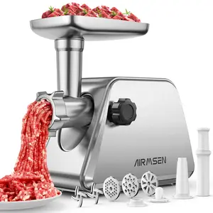 Stainless steel meat grinder & vegetable chopper-multi-function for mincing, slicing, grating cheese, commercial meat grinder