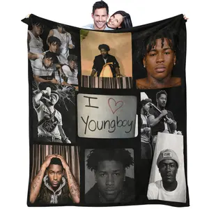 Youngboy Patterned Blanket, Everyday Holiday Birthday Gift For Kids And Adults, Soft, Warm And Lightweight Plush Blanket For Bed, Sofa, Car, Room Decoration, Custom Photo Blanket, Personalized Picture Blankets