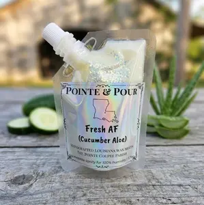 Pointe & Pour Fresh AF (Cucumber Aloe) Squeezable Wax Melt for Relaxation and Aromatherapy