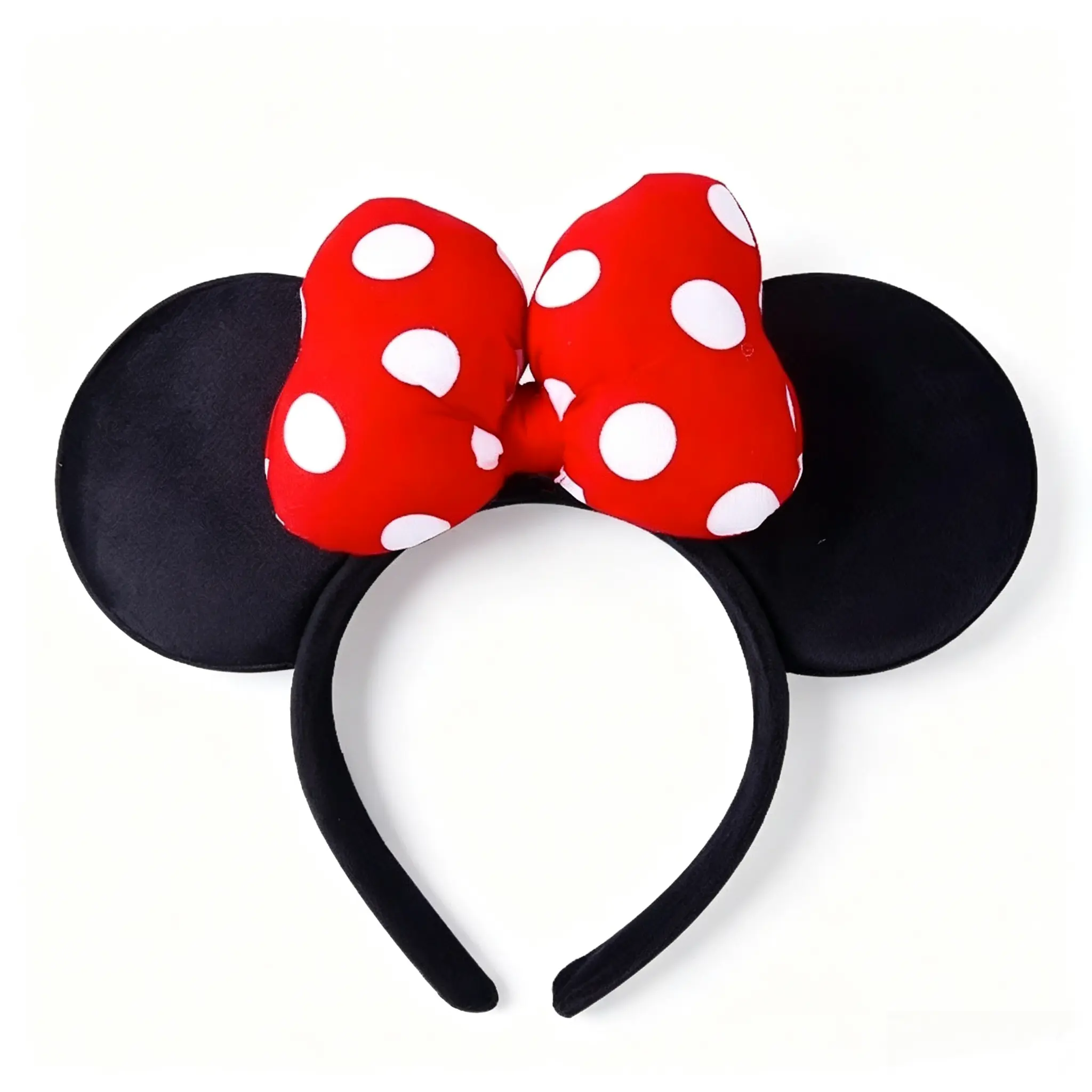 Disney Minnie Mouse Headband, Cute Cartoon Character Hair Accessory, Soft Comfortable Elastic Hairband for Girls Teens Party Daily Wear
