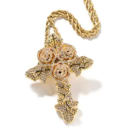 HOLY BLING" Titanium Cross Chain Religious Jewelry Cuban Link Design Purple Zircon Unisex Versatile Accessory High-Quality Materials HOLY BLING" Titanium Cross Chain Religious Jewelry Cuban Link Design Purple Zircon Unisex Versatile Accessory High-Quality Materials