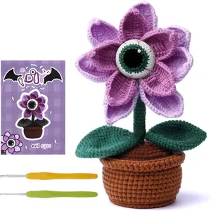 Complete Crochet Starter Kit, 1 Set Crochet Hook Set DIY Crochet Knitting Kit with Instruction, DIY Craft Supplies, DIY Gifts for Friends & Family