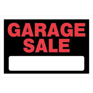 212 MAIN Black Styrene Base Garage Sale Decor Signs - 8x12 in, Pack of 6, Outdoor Display Garage Sale Signage