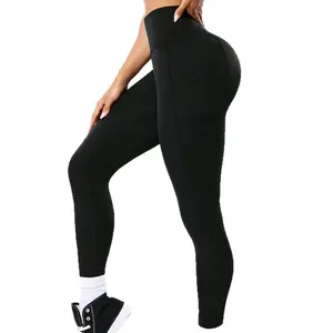 High-Waisted Butt-Lifting Leggings for Women Casual Sports Pants with Side Pockets Outdoor Fitness Yoga Wear Womenswear Bottom