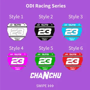 Customizable Racing Series ODI E-Bike Number Plate Decal - Made to order