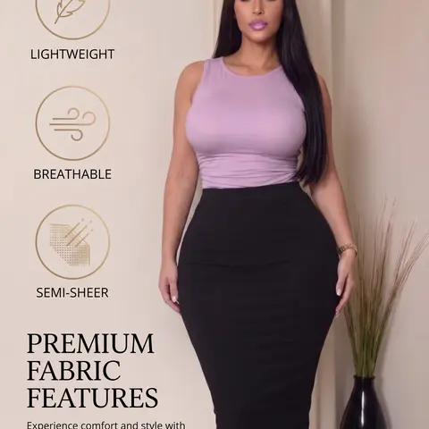 Lightweight High Waisted Bodycon Maxi Skirt Women Stretchy Curve Friendly Pencil Skirt Summer Basic Tube Skirt Casual Everyday Wear Breathable Bottoms Seamless Underwear Needed Black,back to school shopping