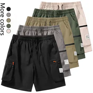 Men's Multi-Color Labeled Cargo Shorts | Y2K Streetwear Utility Casual Bottoms