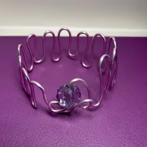 Aluminum cuff wave design wearable wire cuff out of the box style handmade cuff fashion statement