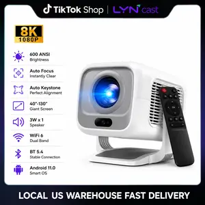 LYNcast X3 Smart Projector with Auto Focus & Auto Keystone, Native 1080P, Android 14, WiFi 6