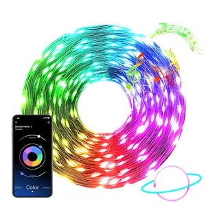 LED Strip Lights, TV LED Backlight USB RGB Ribbon, Sync Color Changing Glowing LED Lights Strip，Smart Rope Strip Lights With Remote, App Control LED Rope Lights, For Bedroom, Living Room Home Christmas Party Decoration
