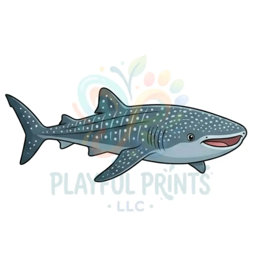 Handmade Vinyl Whale Shark Sticker - Self Adhesive Label, DIY Supplies for Scrapbooking